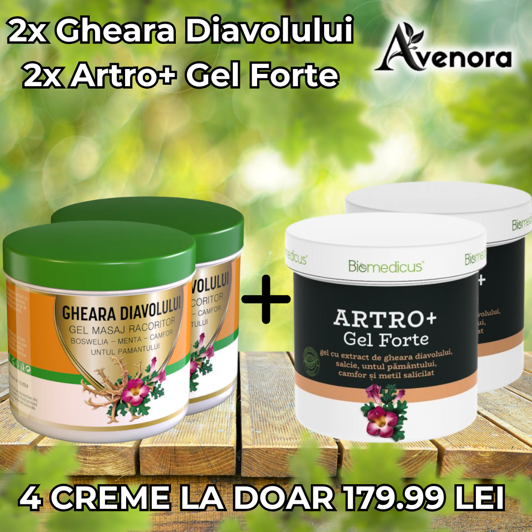 Pachet 2x Gheara Diavolului + 2x Artro+ Gel Forte