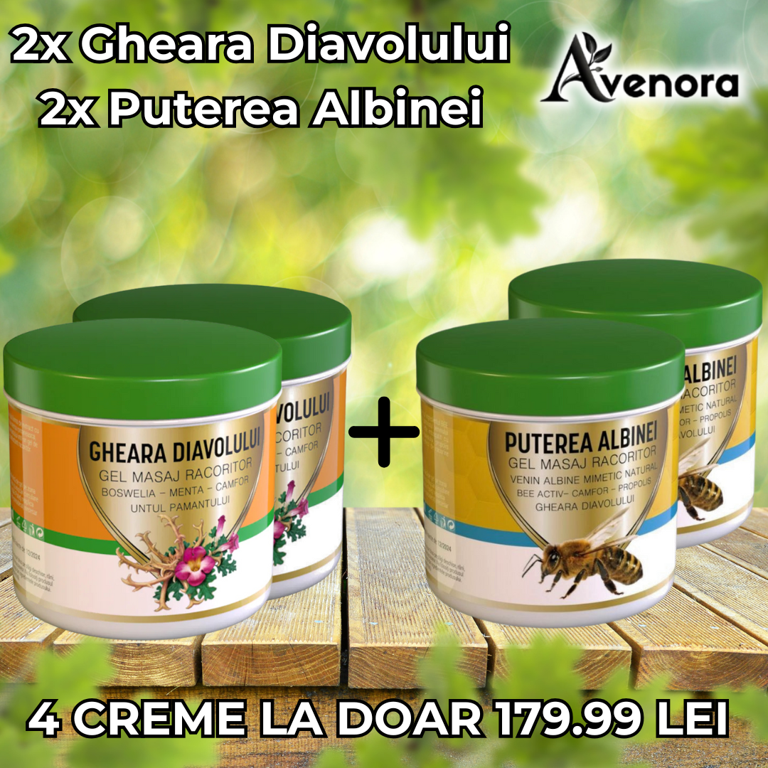 Pachet 2x Gheara Diavolului + 2x Puterea Albinei