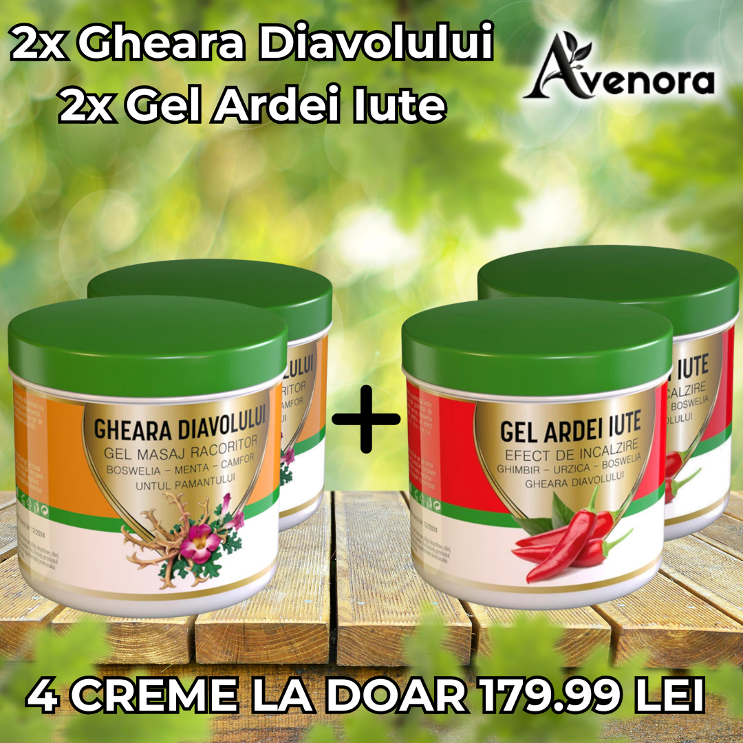 Pachet 2x Gheara Diavolului + 2x Gel Ardei Iute