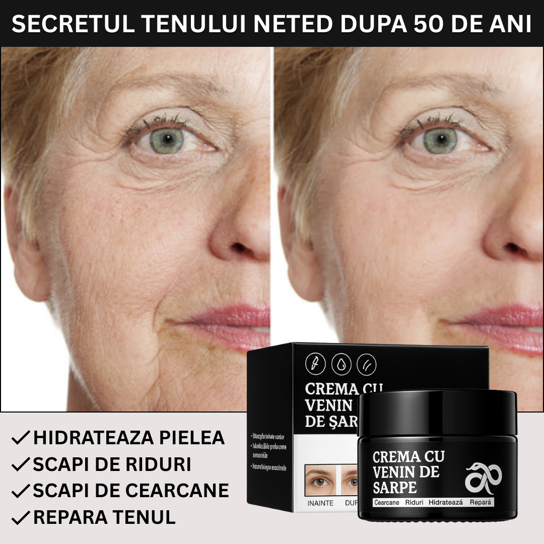 Crema anti cearcane si riduri cu venin de sarpe