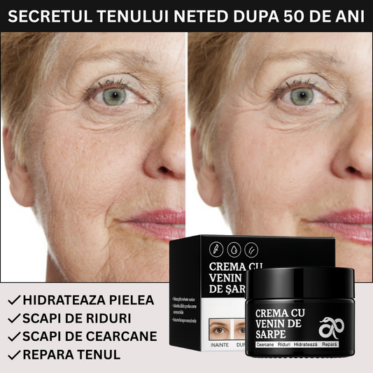 Crema anti cearcane si riduri cu venin de sarpe