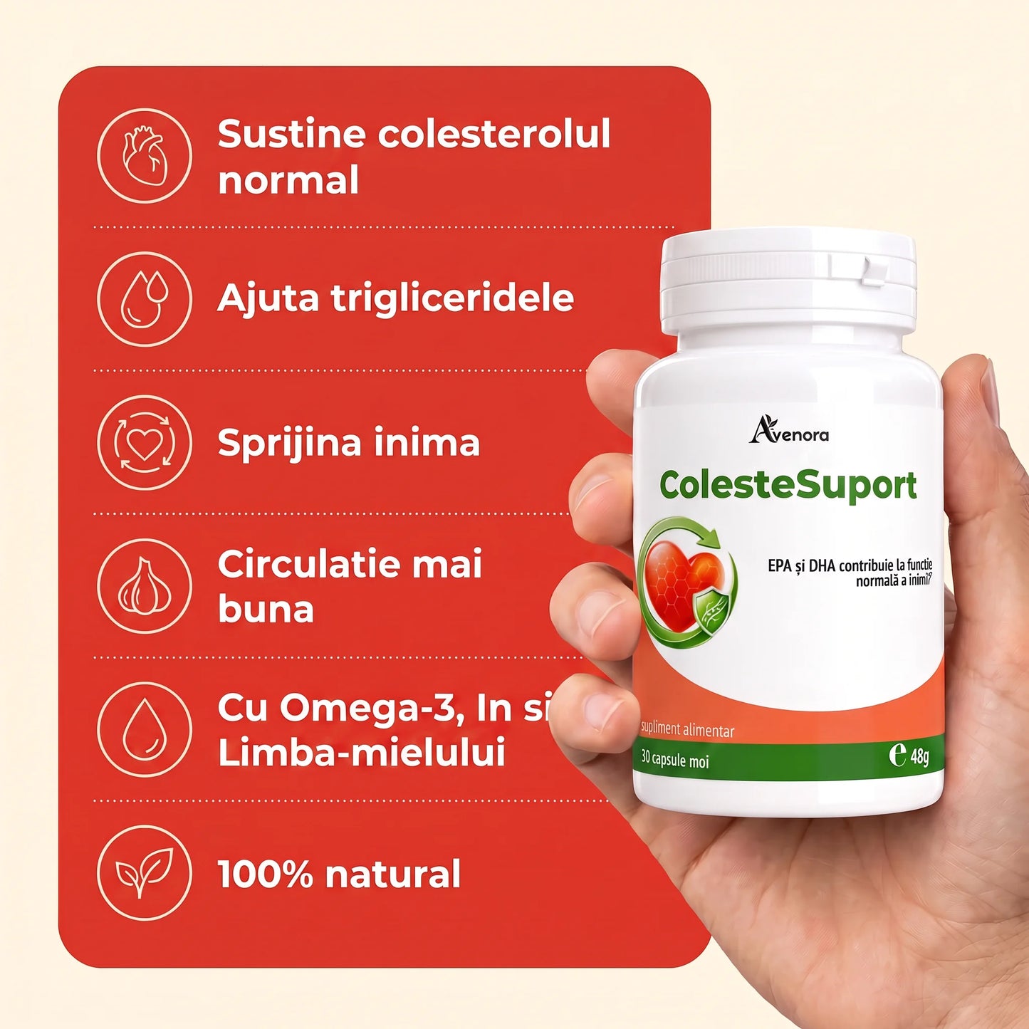 ColesteSuport - Sprijin natural pentru colesterol și circulație (test)