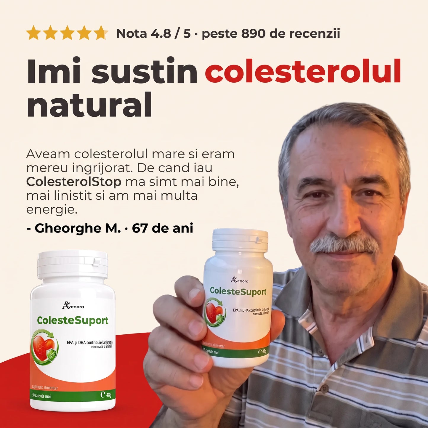 ColesteSuport - Sprijin natural pentru colesterol și circulație (test)