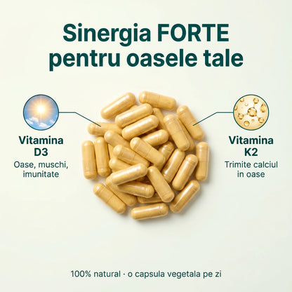 D3K2Forte - Susține oasele și imunitatea (test)