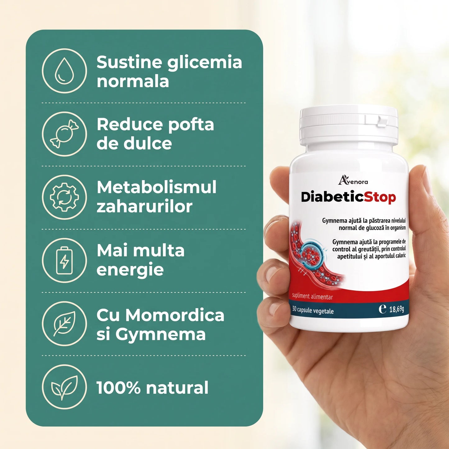 DiabeticStop - Menține glicemia în limite normale (test)