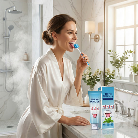 Fresh Tongue - Gel și perie pentru curățarea limbii