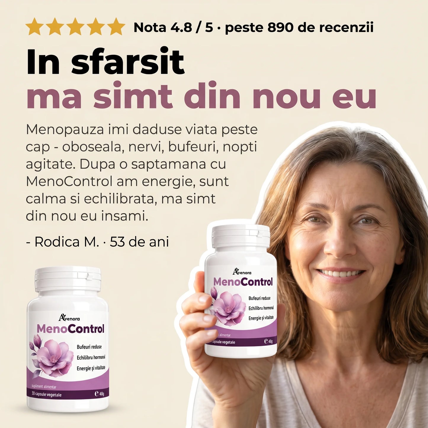 MenoControl - Stare de bine în perioada menopauzei (test)