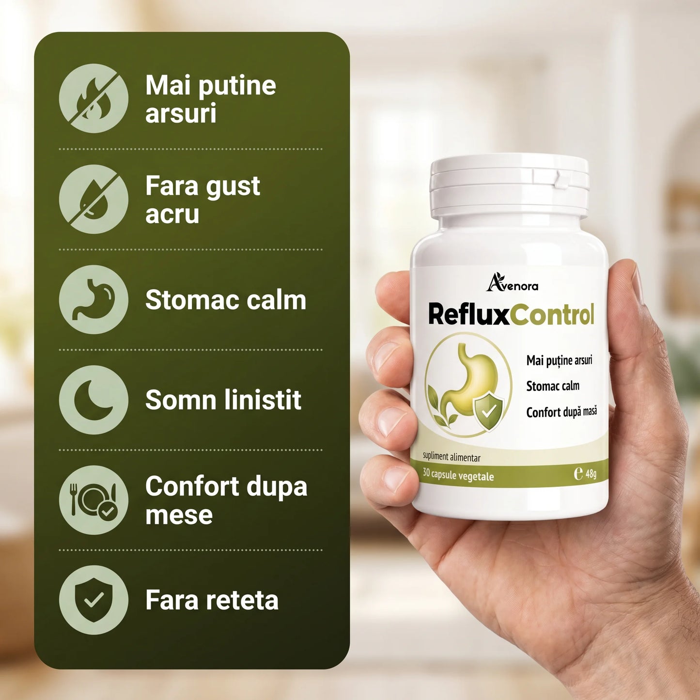 RefluxControl - Confort gastric după fiecare masă (test)