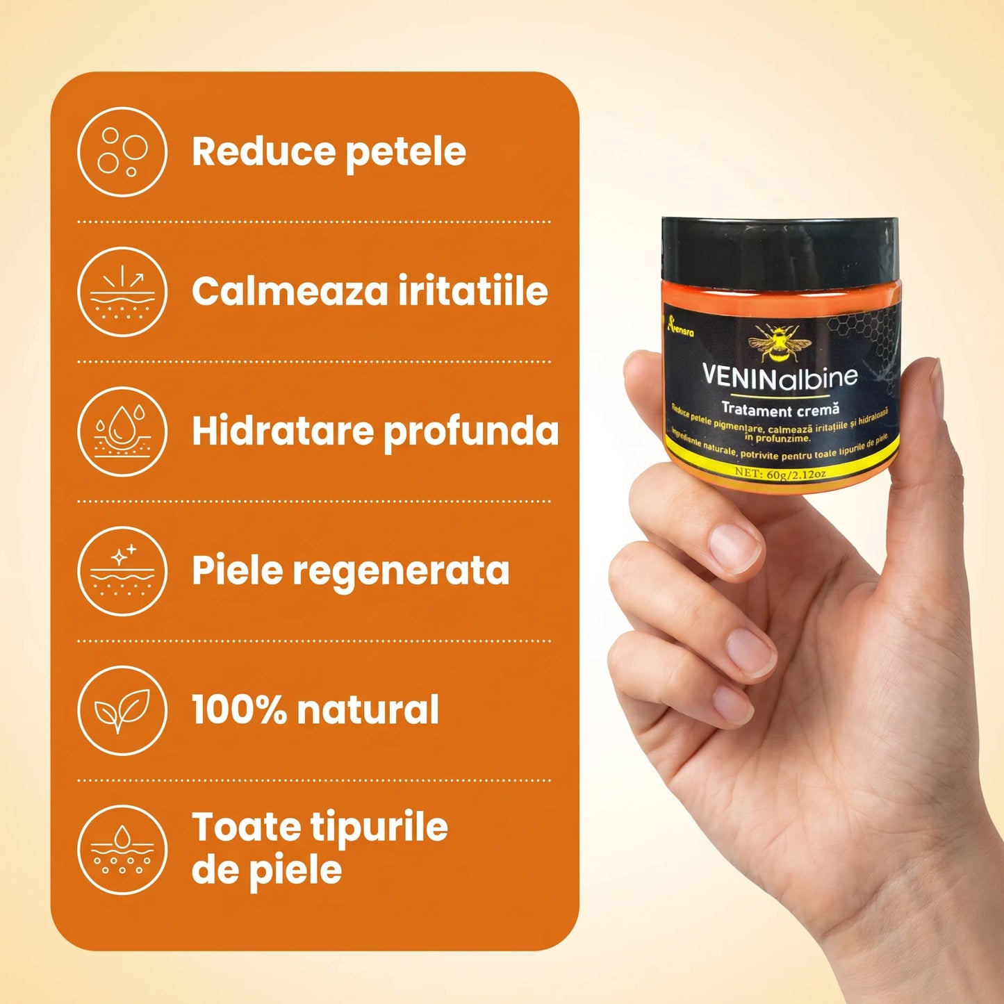Crema pentru piele cu venin de albine